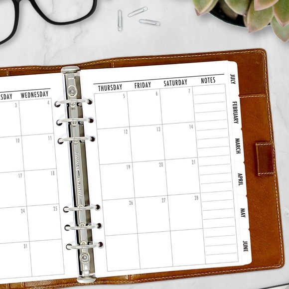 2026 Tabbed Insert Calendar FIT Louis Vuitton Agenda: PM, MM, GM all Sz Avail - Picture 4 of 14